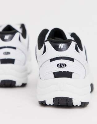 new balance 452 trainers in white & black