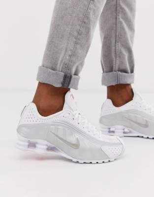 nike shox r4 white