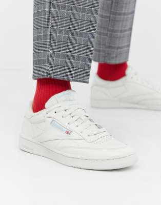 фото Белые кроссовки reebok club c 85 mu-белый