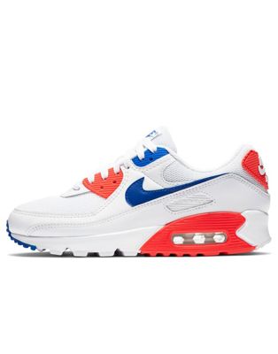 blue and red air max 90
