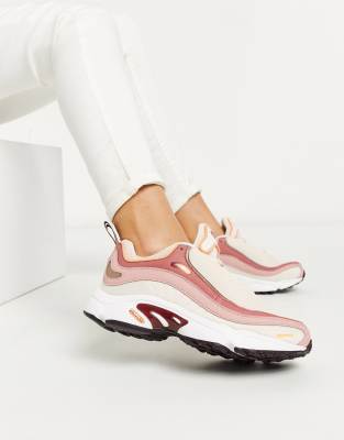 фото Белые кроссовки с розовой отделкой reebok daytona dmx-розовый reebok classics