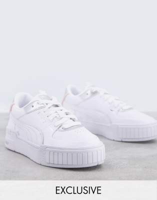  Белые кроссовки с серебристой отделкой Puma Cali Sport – эксклюзивно для ASOS-Белый