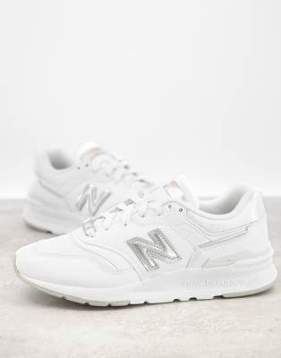 Белые кроссовки с серебристыми вставками New Balance 997H-Белый