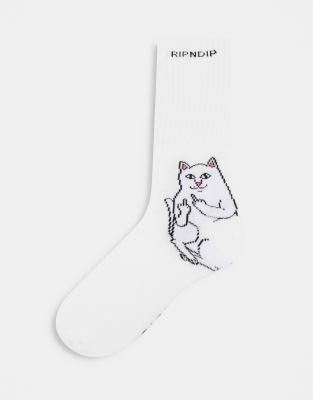 фото Белые носки ripndip lord nermal-белый rip n dip