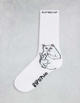 фото Белые носки ripndip lord nermal-белый rip n dip