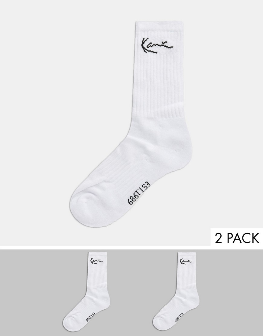 фото Белые носки с логотипом-подписью karl kani signature-белый