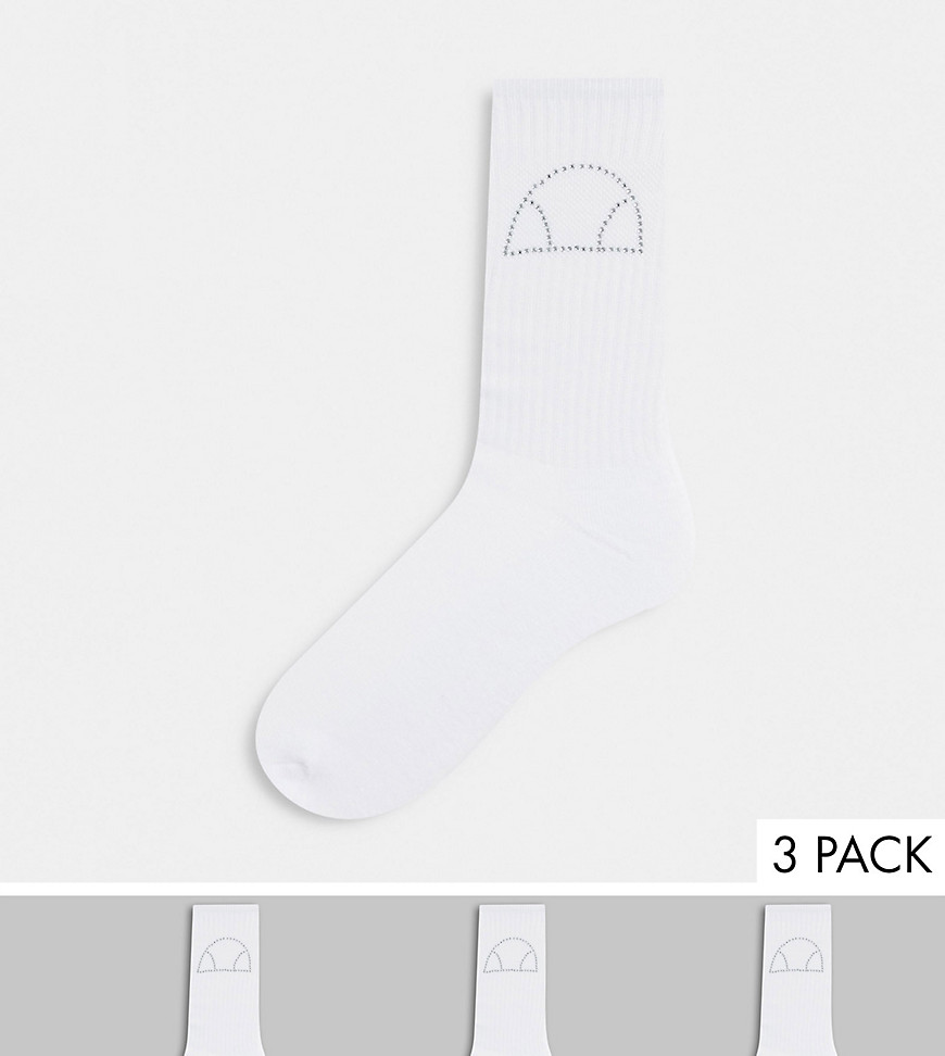 фото Белые носки со стразами ellesse – эксклюзивно для asos-белый