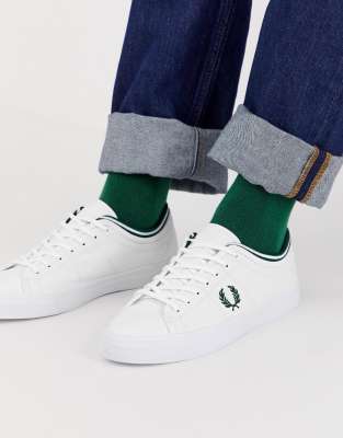 фото Белые парусиновые кроссовки fred perry kendrick-белый