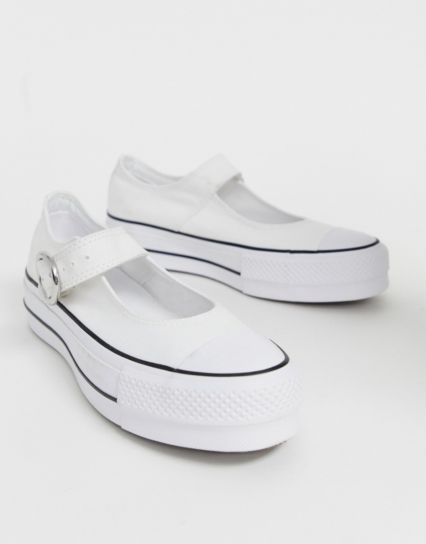 фото Белые парусиновые туфли converse - chuck taylor mary jane-белый
