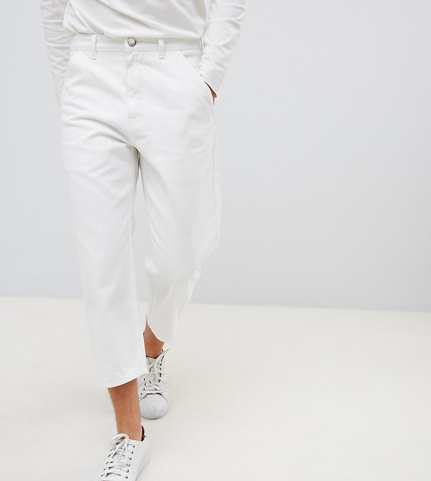 фото Белые прямые укороченные джинсы noak-белый