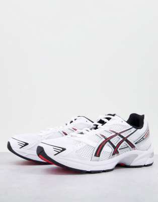 фото Белые с красным кроссовки asics gel-1130-белый