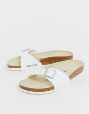 фото Белые шлепанцы birkenstock - madrid-белый