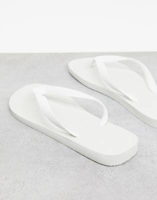 фото Белые шлепанцы havaianas-белый