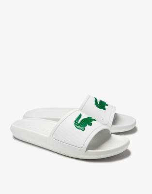 фото Белые шлепанцы lacoste-белый