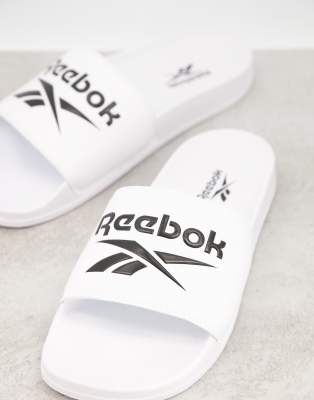 фото Белые шлепанцы reebok classic-белый