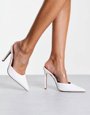 Туфли на каблуке Белые туфли на высоком каблуке ASOS DESIGN Paola-Белый
