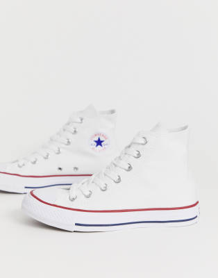 фото Белые высокие кроссовки converse chuck taylor all star-белый