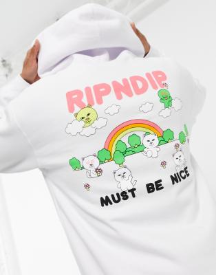 фото Белый худи ripndip buddy system rip n dip