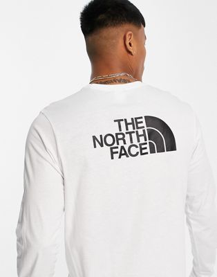 north face white long sleeve