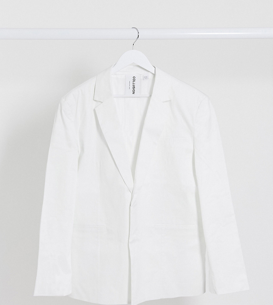 Белый oversized-пиджак COLLUSION