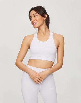 Спортивные топы  Asos Белый спортивный бюстгальтер HIIT Active-Розовый цвет
