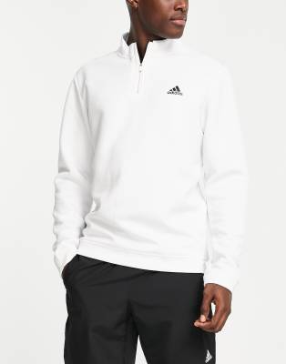 фото Белый свитшот на молнии длиной 1/4 adidas golf