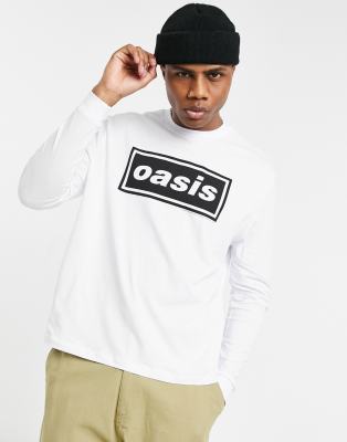 фото Белый свитшот свободного кроя с длинными рукавами и принтом спереди asos design oasis