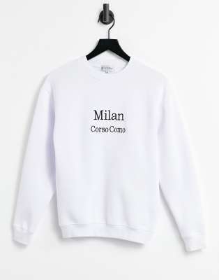 фото Белый свитшот в стиле oversized in the style x lorna luxe milan-кремовый