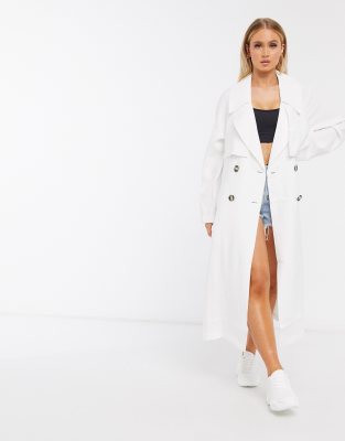 фото Белый свободный тренч asos design-зеленый