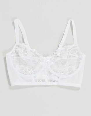 фото Белый удлиненный кружевной бюстгальтер ivory rose fuller bust ivory rose lingerie