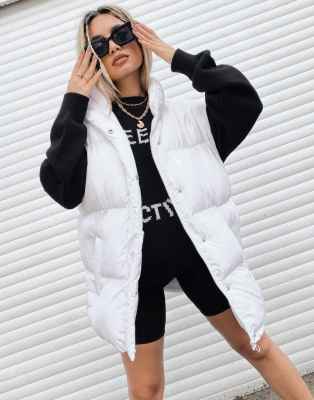 фото Белый жилет в стиле oversized asos weekend collective