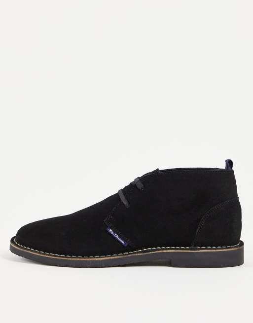 Ben Shermam - Hemmings - Bottines chukka en daim - Noir