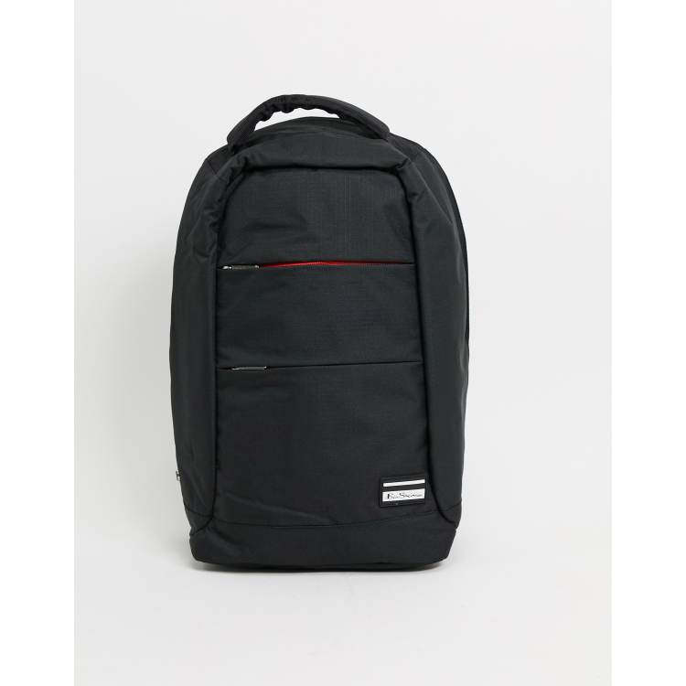 Ben Sherman backpack in black and red ASOS