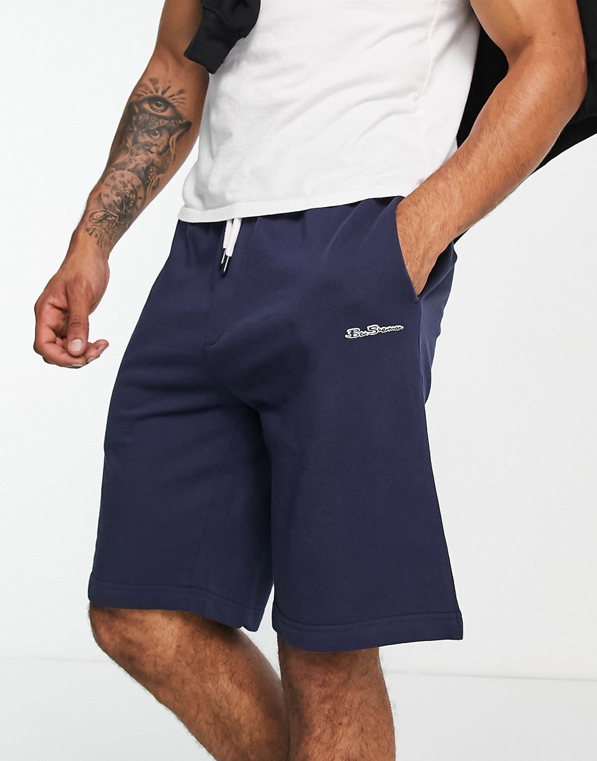 ben sherman - blå shorts med logo