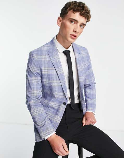 Ben Sherman – Blårutig smal kavaj - view 1
