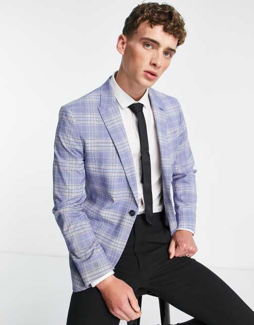 Ben Sherman – Blårutig smal kavaj