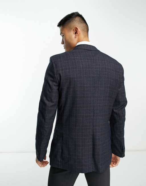 Ben Sherman blazer in dark grey check