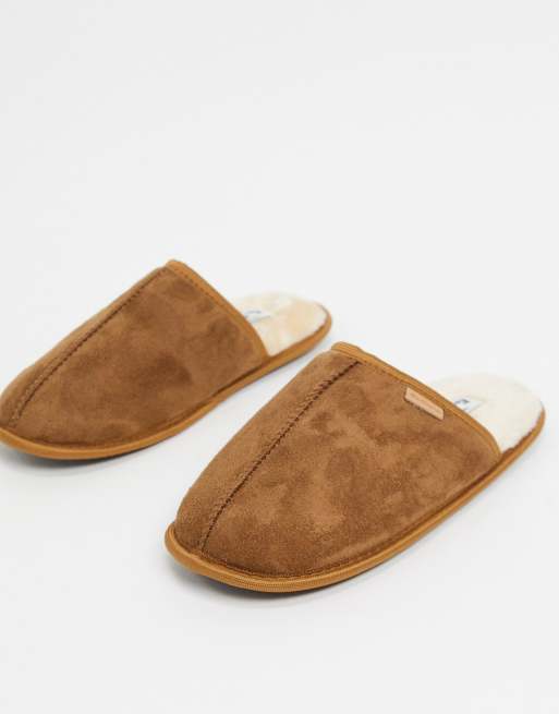 Ben Sherman – Brązowe kapcie bez pięty