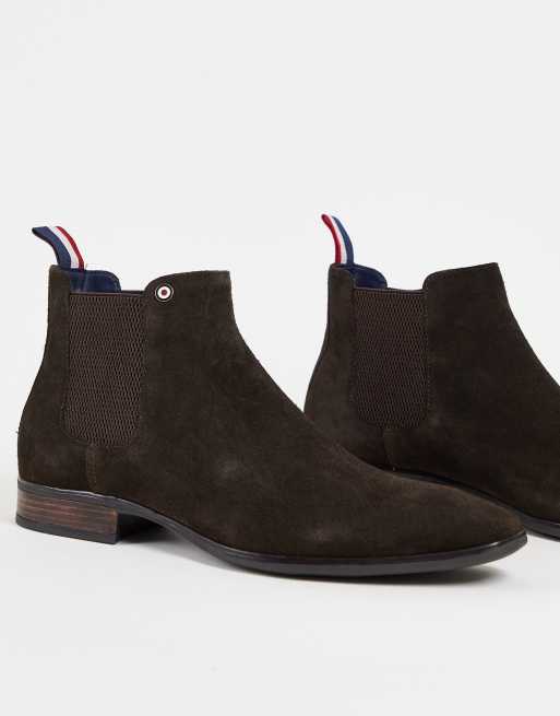 Ben Sherman – Brązowe sztyblety z zamszu