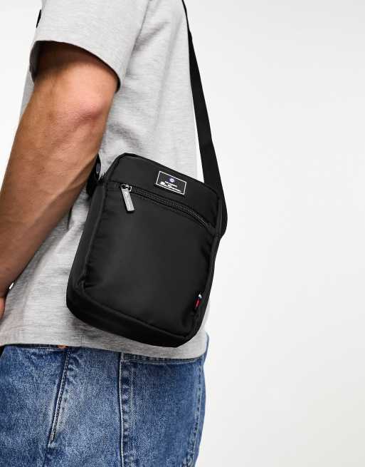 Ben Sherman Bremner logo black crossbody bag in black | ASOS