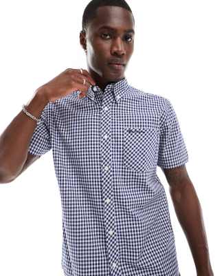 Ben Sherman Camicia Uomo Maniche Corte Quadri - Cotone 100%, Taglie Forti 2XL-5XL - 4