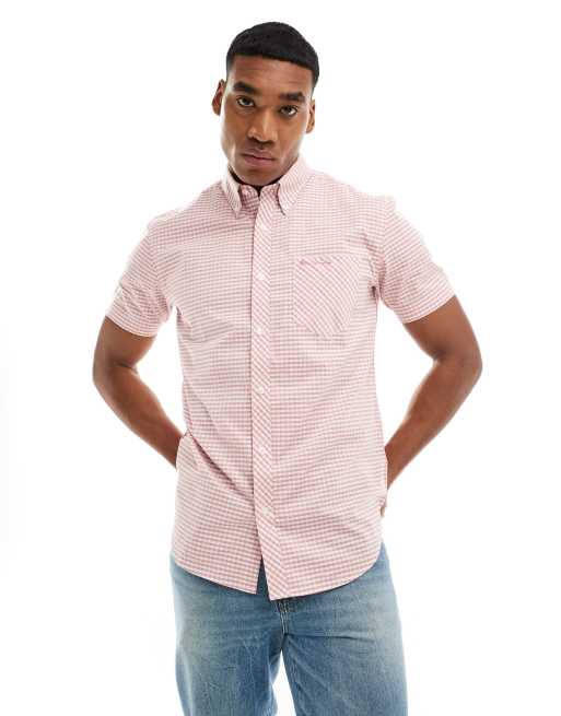 Ben Sherman - Camicia a maniche corte rossa a quadretti