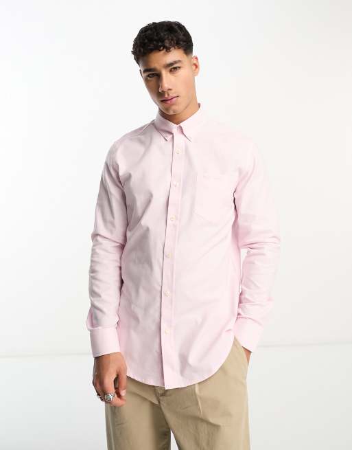 Ben Sherman Camicia Oxford a maniche lunghe rosa chiaro ASOS