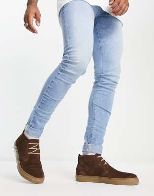 Ben Sherman casual suede chukka boots in brown - ASOS Price Checker