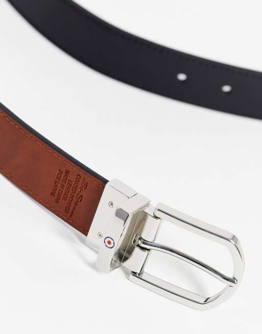 Ben Sherman - Ceinture réversible en cuir - Noir et fauve, 4 de 4