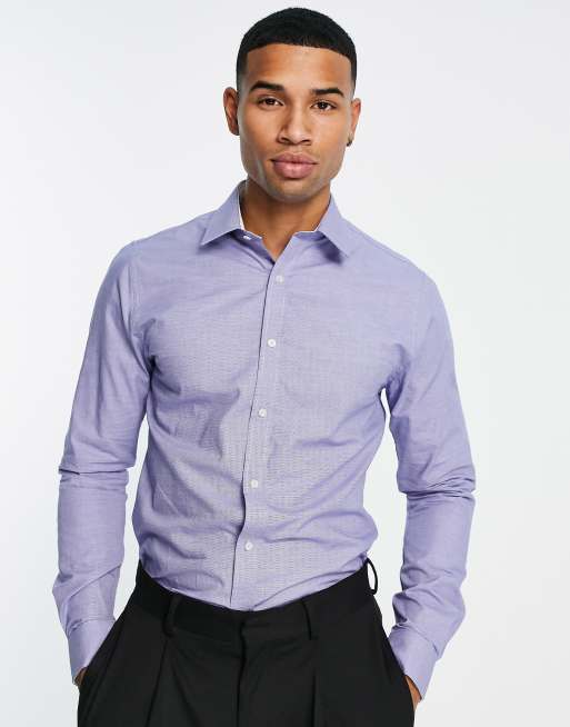 Ben Sherman checked shirt in mid blue