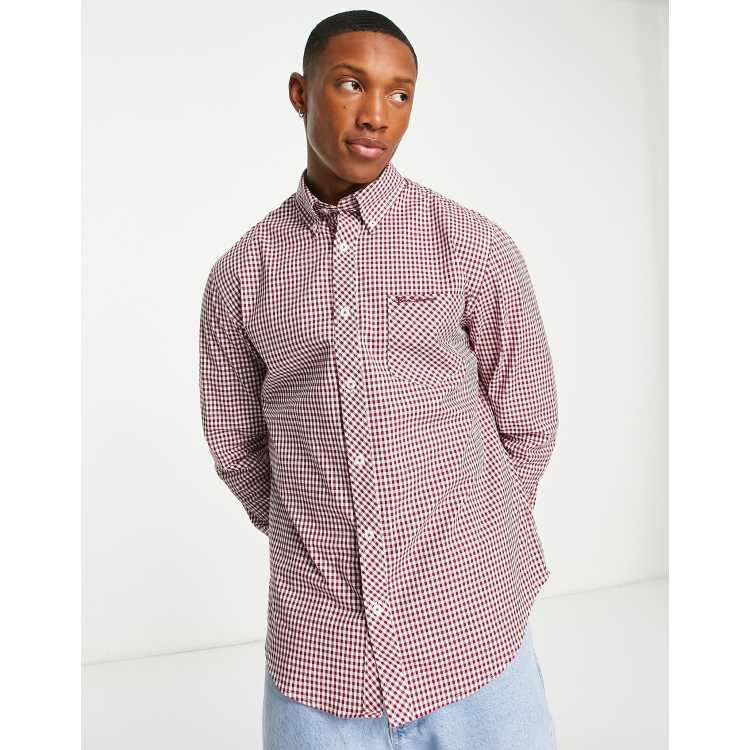 Ben Sherman Chemise manches longues et carreaux Rouge ASOS