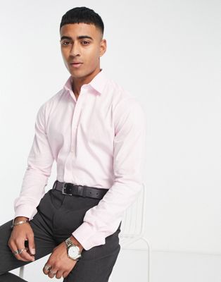 Ben Sherman twill shirt in pink - ASOS Price Checker