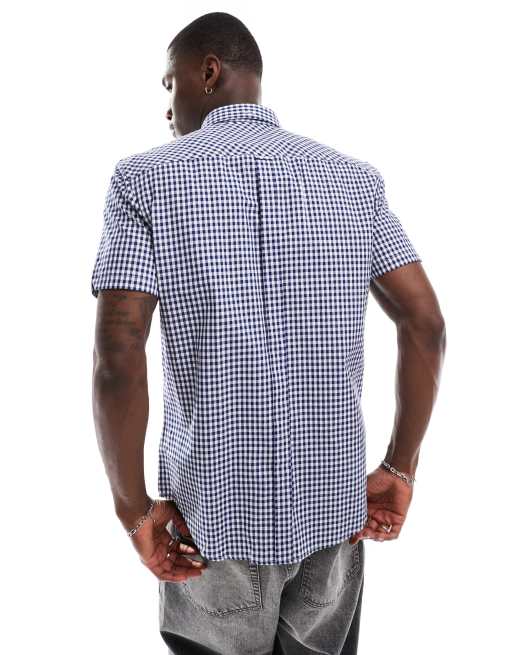 Ben Sherman - Chemise manches courtes à carreaux vichy - Bleu foncé, 3 de 4