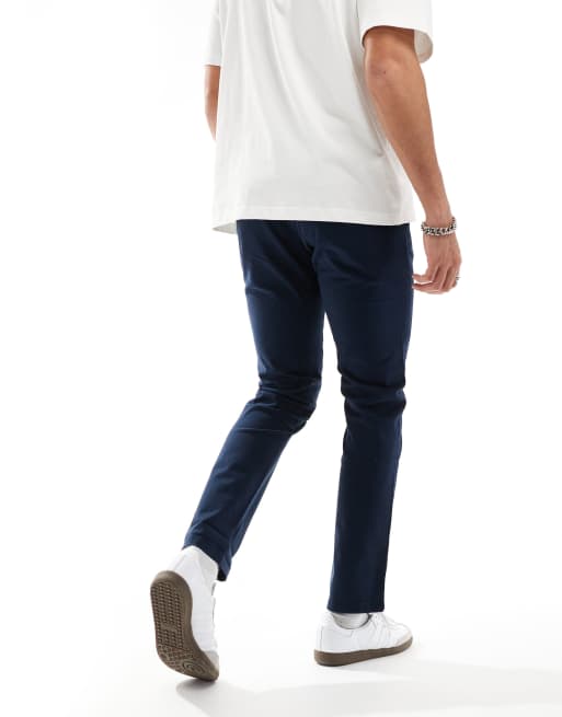 Ben Sherman - Chino elasticizzati slim blu navy, 3 di 5